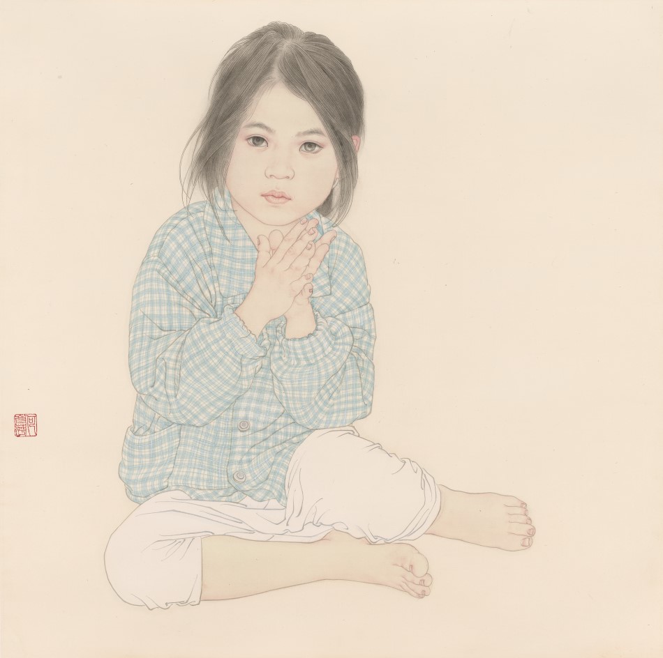 何艳萍《童心》63.5x63.5.JPG